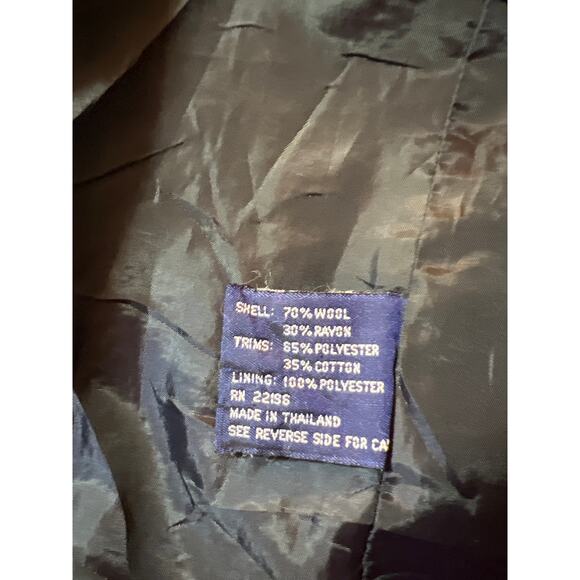 VTG women's Herman Kay wool red blend wool toggle‎ car coat 8 - Picture 11 of 12